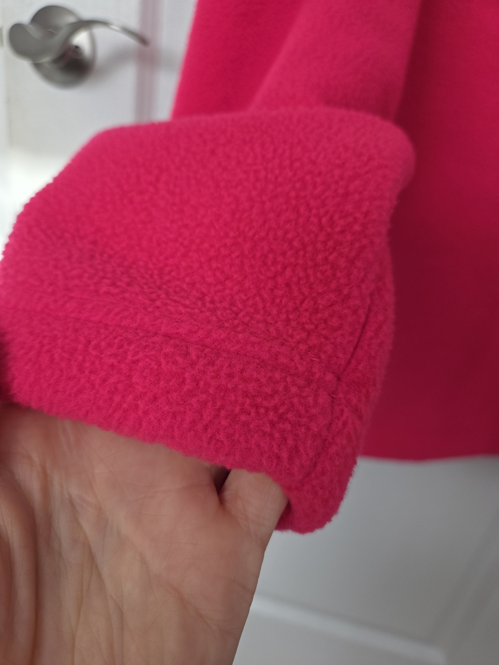 GAP Women's Bright Pink Fleece Turtleneck Pullover - Picture 5 of 5